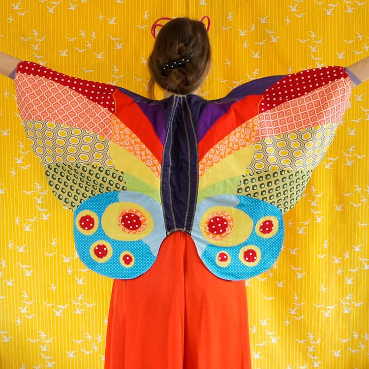 Kostüm Schmetterlings-Umhang Naehanleitung Schmetterlingumhang Kostuem Schmetterlingsflügel Schnittmuster