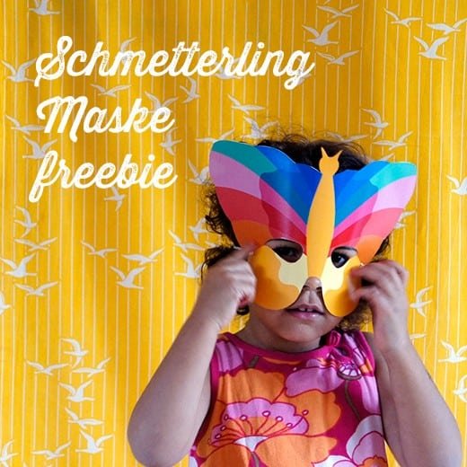 Gesichtsmasken Schmetterling Maske freebie Ausdrucken Karneval Fasching