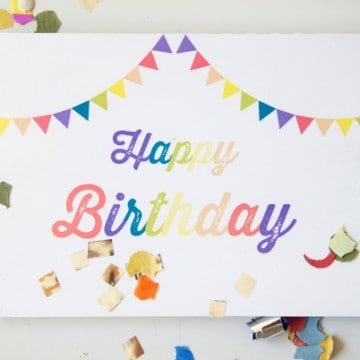 DIY Glückwunschkarte happy Birthday freebie