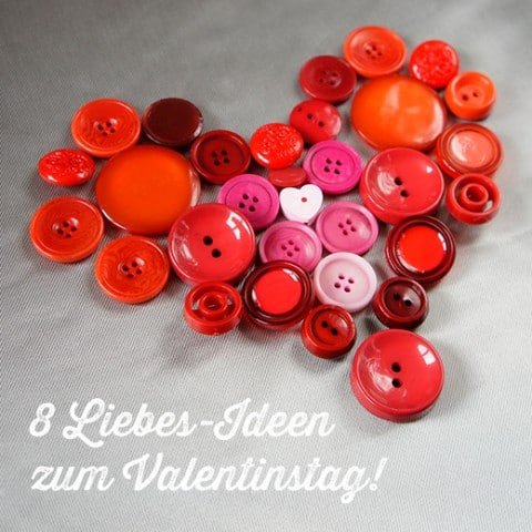 Knopfherzen selbermachen Valentinstag Diy