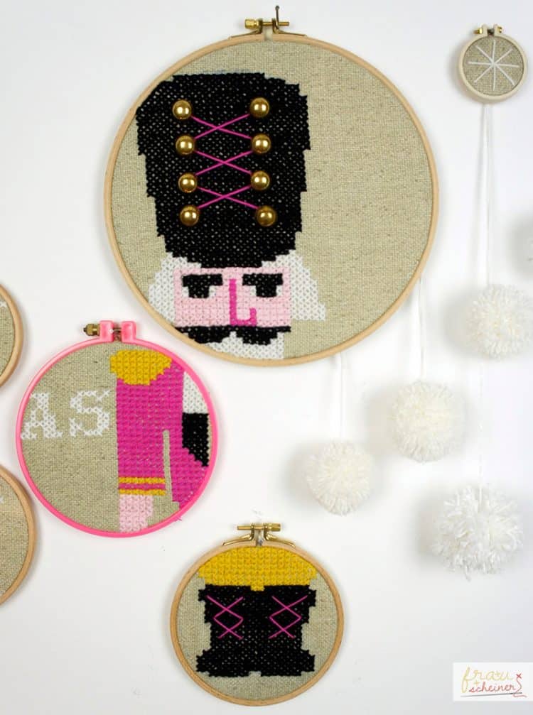 diy Idee Nussknacker stickerei sticken stickrahmen