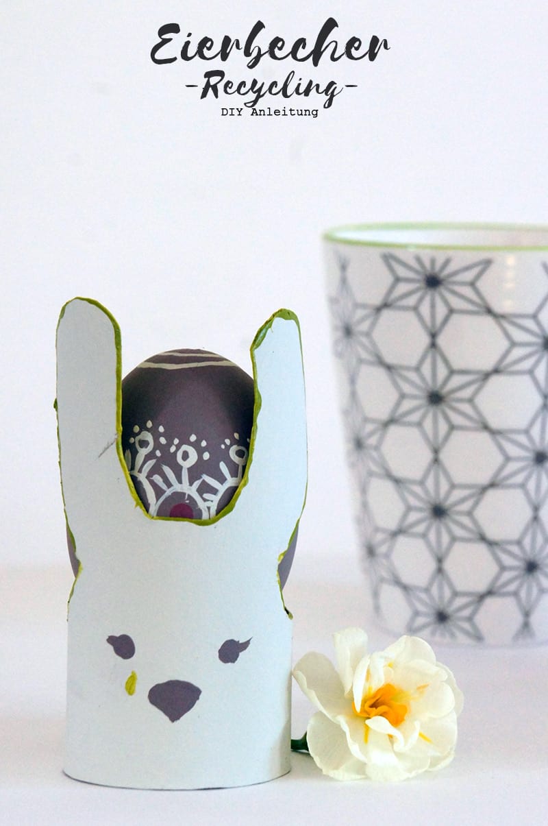 DIY Klopapierrolle Eierbecher recycling Hase