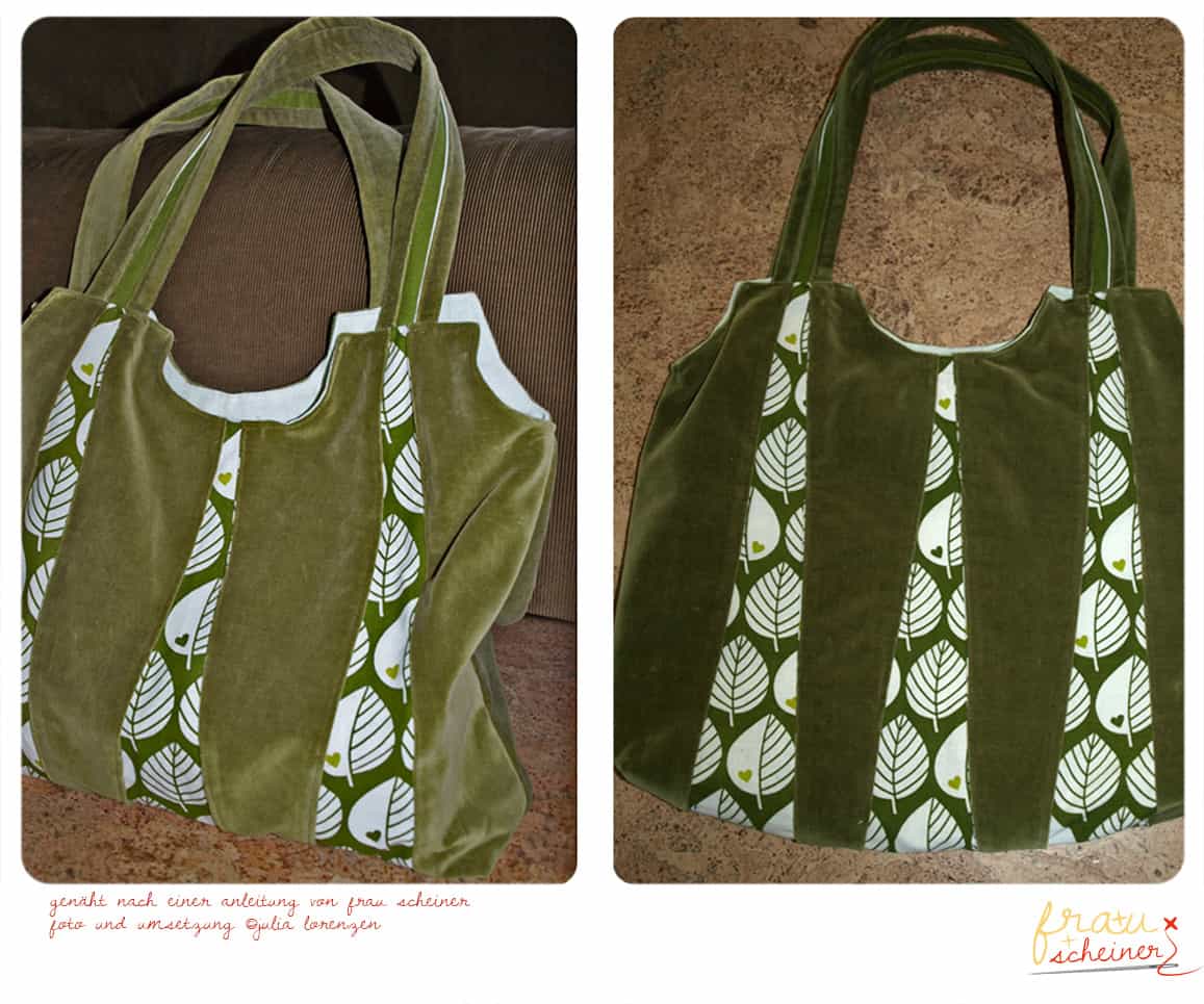 Alltagstasche Olivia Tasche nähen Falten Schnittmuster