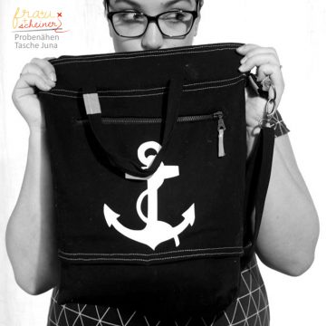 Schnittmuster Schultertasche Juna