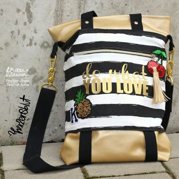 Schnittmuster Schultertasche Juna