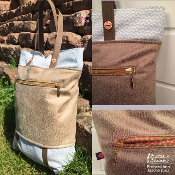 Schnittmuster Schultertasche Juna