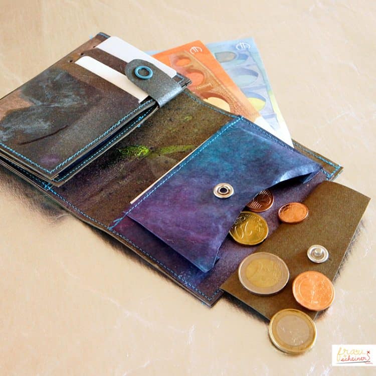SnapPap Textilsprühfarbe Portemonnaie nähen