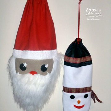 pattern santa stocking sewing XMAS instruction