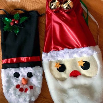 pattern santa stocking sewing XMAS instruction