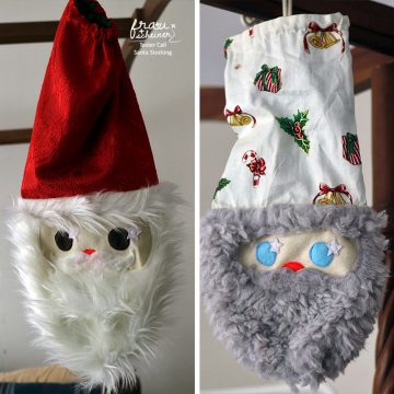 pattern santa stocking sewing XMAS instruction