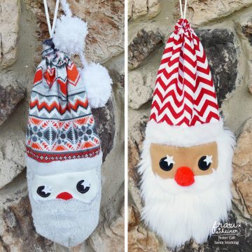pattern santa stocking sewing XMAS instruction