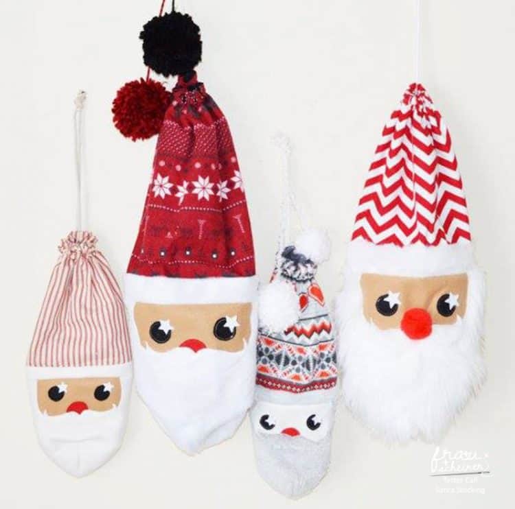 pattern santa stocking sewing XMAS instruction