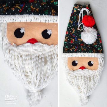 pattern santa stocking sewing XMAS instruction