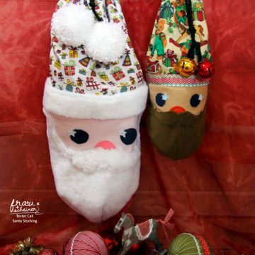 pattern santa stocking sewing XMAS instruction