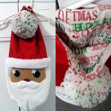 pattern santa stocking sewing XMAS instruction