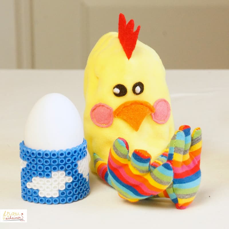 Eierwaermer Kueken Einhorn Hase im Ei Naehanleitung Schnittmuster