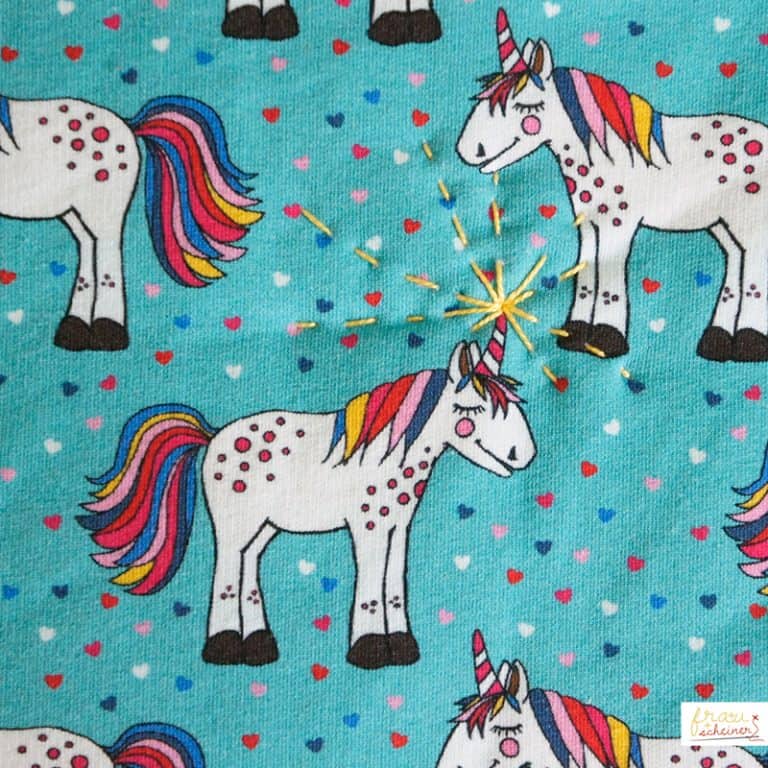 Eine Decke aus Jersey nähen - Einhorn-Superkräfte für besondere Zeiten