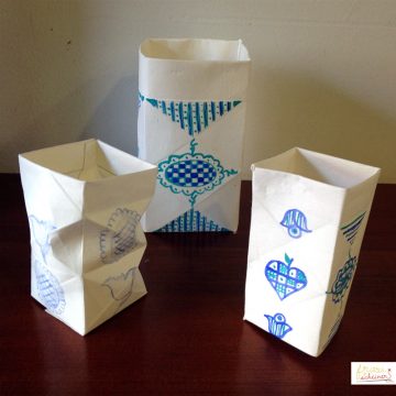 Origami Vasen aus SnapPap basteln ornamente bemalen artlettering