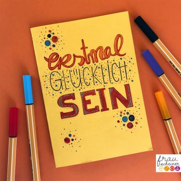 Handlettering Fortgeschrittene Schnörkel Schatten Layout