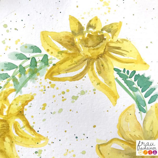 Aquaell Anfänger Webinar-online live Watercolor Handlettering Aquarellmalen Workshop