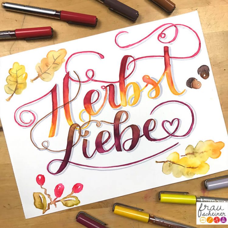 Herbst Blending Lettering frau scheiner