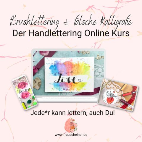 Brushlettering & Falsche Kalligrafie • Online Kurs • Anfänger