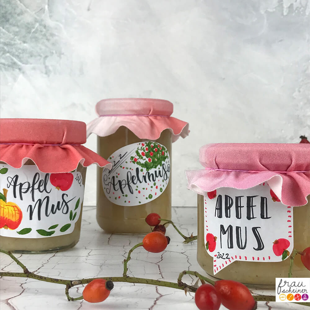 Marmeladengläser beschriften - Etiketten Lettering