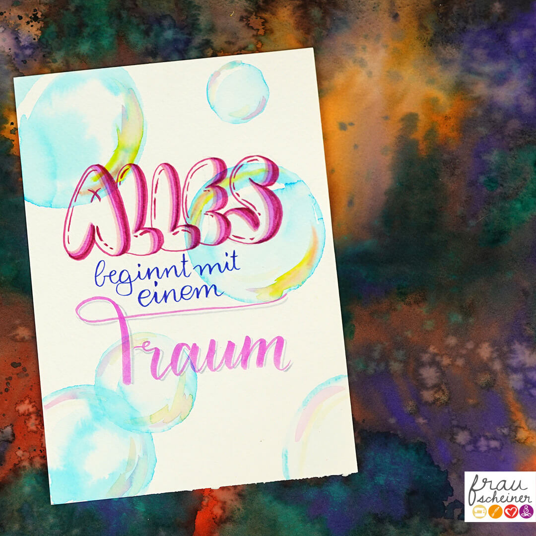 kreative Rauhnaechte Lettering Alles beginnt mit einem