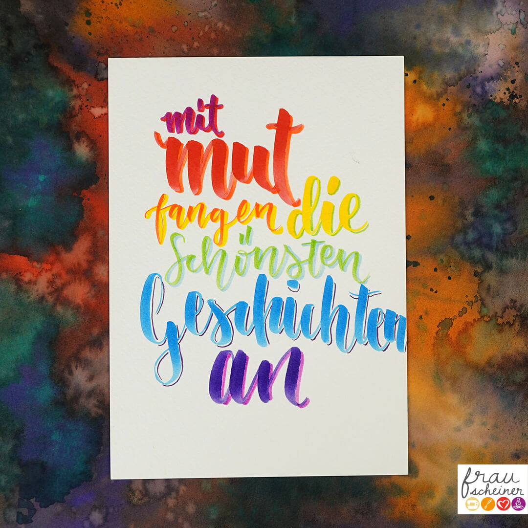 Rauhnächte kreativ mit Lettering erleben Frau Scheiner