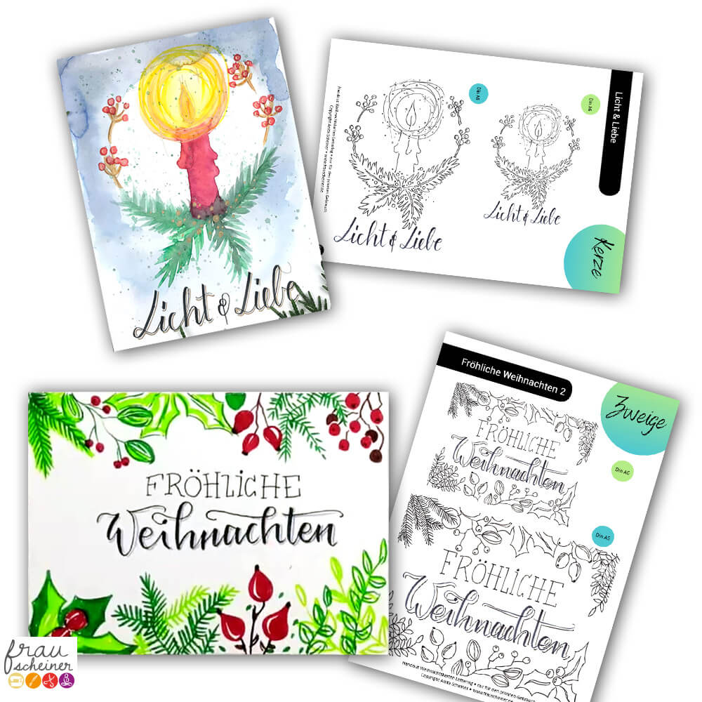 Vorlagen Weihnachtskarten Zeichnen